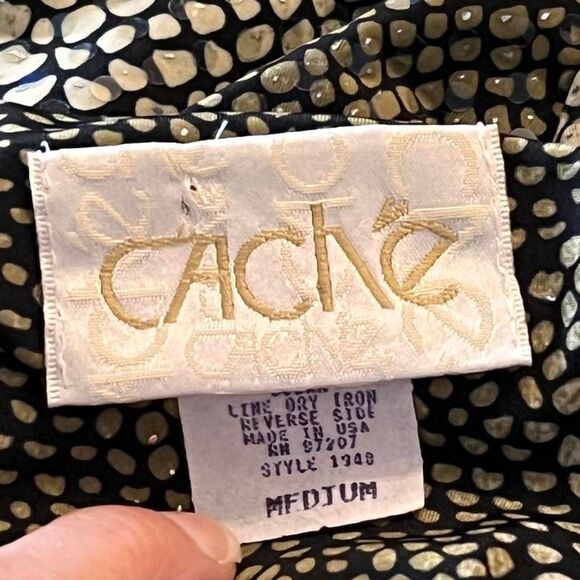 Cache Metallic Snakeskin Print Asymmetrical Dress – Size Medium - Picture 8 of 8